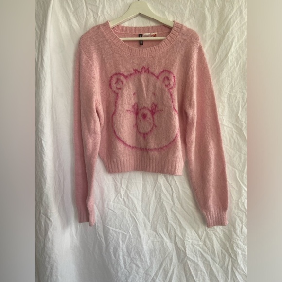 H&M Care Bears MOTIF-FRONT SWEATER Light pink Size Large - Picture 2 of 16